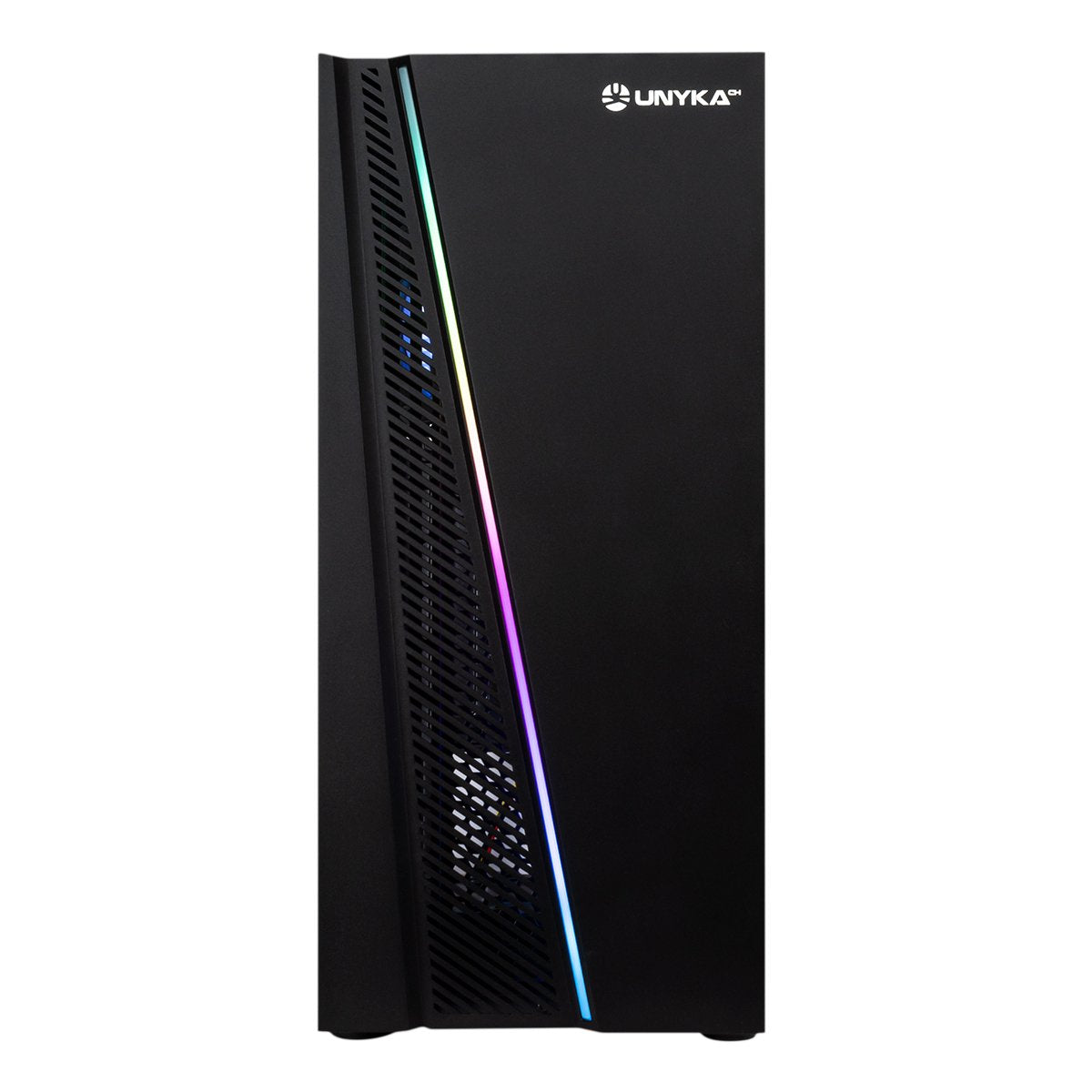 Caja Pc Unykach Gaming Atx Glayze Rgb, Negra - 1*Usb 3.0 - 2*Usb 2.0