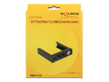Delock 3.5" Front Panel > 2 X Usb 2.0 And Fan Control - Anschlüsse Am Vorderen Bedienfeld Des Speicherschachts - Usb 2.0 X 2