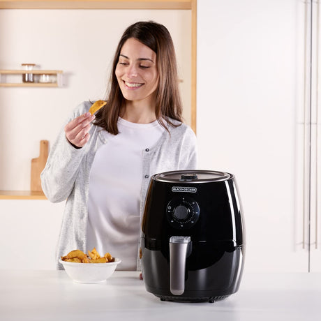EAN 8432406730014 - Black & Decker BXAF2500E freidora Sencillo 2,5 L Independiente 1500 W Freidora de aire caliente Negro imagen 14