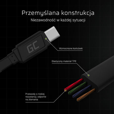 EAN 5903317225102 - Green Cell KABGC03 cable USB 0,25 m USB A USB C Negro imagen 3