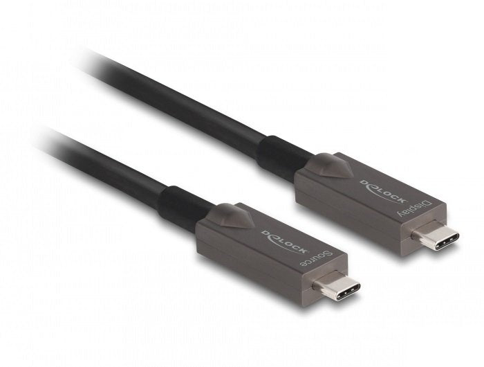 Delock Cable Óptico Activo Usb-C De Vídeo + Datos + Pd De 8 M