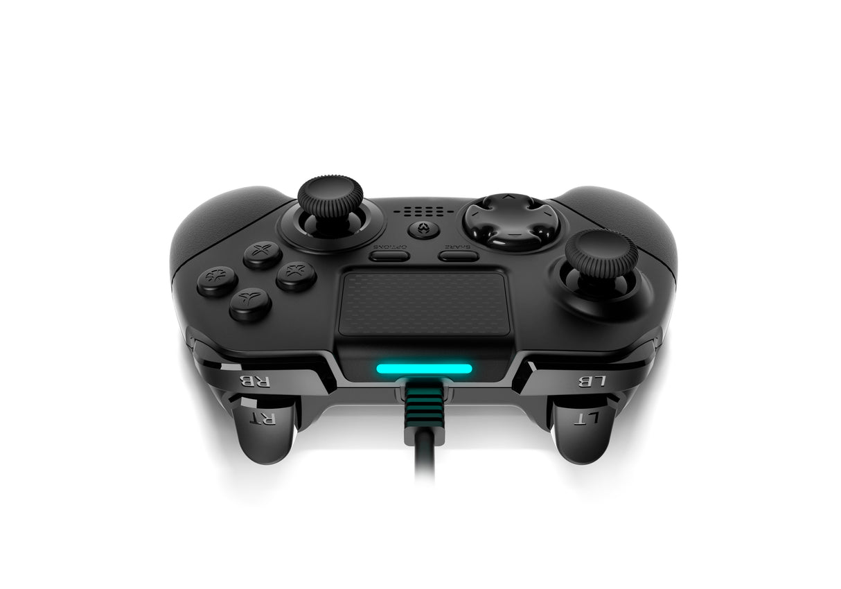 Krom Kaiser Gamepad Negro 12 Botones/Cable 3m/Compatible Pc-Ps3-Ps4 Nxkromksr