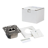 Logilink Np0123 Enchufe Cat.6a, 2x Rj45, Blanco, Horizontal