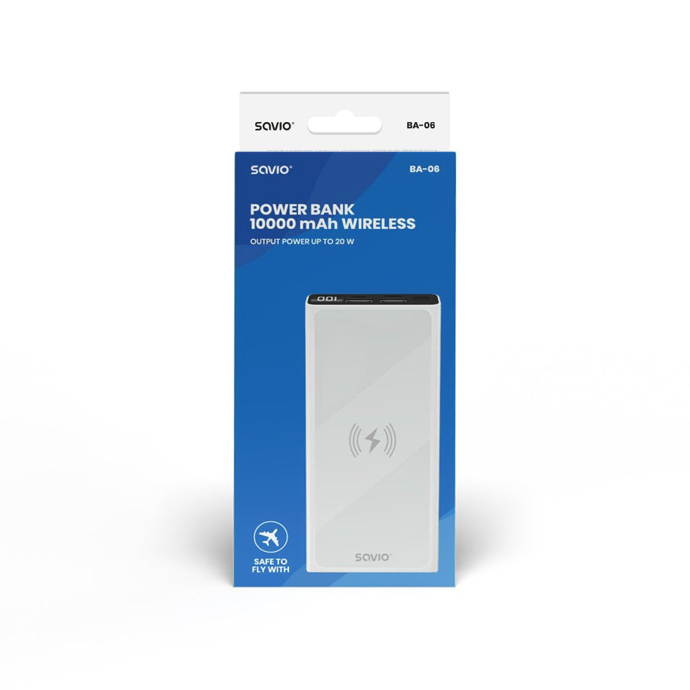 Savio Powerbank 10000mah / Inducción De Carga Ba-06
