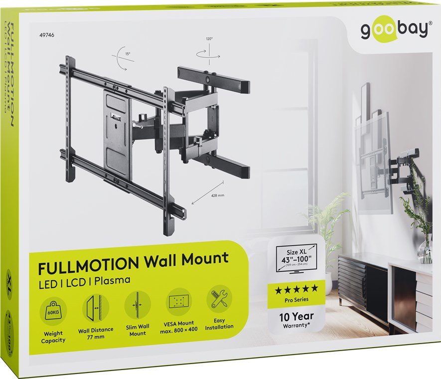 Goobay 49746 Soporte Para Tv 2,16 M (85") Negro