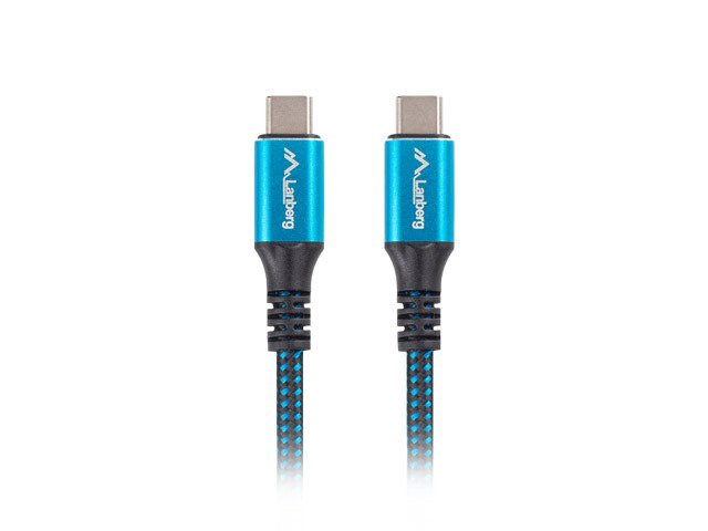 EAN 5901969436730 - Lanberg CA-CMCM-45CU-0005-BK cable USB USB4 Gen 2x2 0,5 m USB C Negro, Azul imagen 2