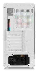 Caja Nox Semitorre Frameless Hummer Signal Argb Blanca Usb Type C