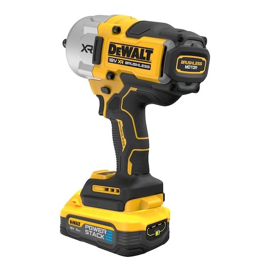 Llave De Impacto Inalámbrica Dewalt Dcf961h2t, 18 Voltios, 1/2" Amarillo/Negro, 2 Baterías Powerstack Li-Ion 5ah, En Caja T Stak Dcf961h2t-Qw