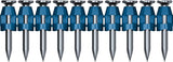 Bosch Professional Clavo En Tira De Cabeza Redonda Nb-25, 1.000 Clavos Para Hormigón De 25 Mm, Para Clavadora De Hormigón A Batería Gnb 18v-38 Professional 1600a02f4m