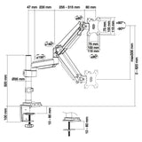 Soporte De Escritorio Inline Con Elevador Móvil Para Tv/Pantallas De Hasta 82 Cm 32" Máx. 9 Kg