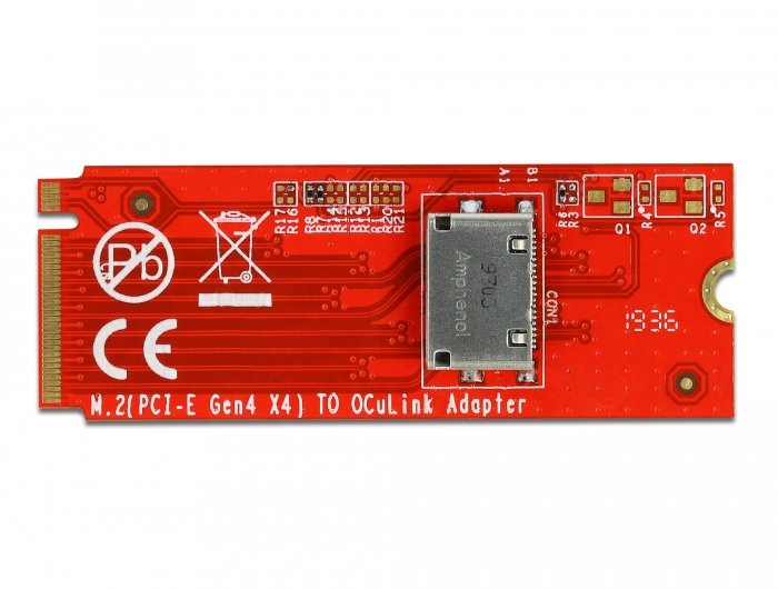 Delock M.2 Key M A 1 X Oculink Sff-8612 Convertidor, Tarjeta De Interfaz 64106