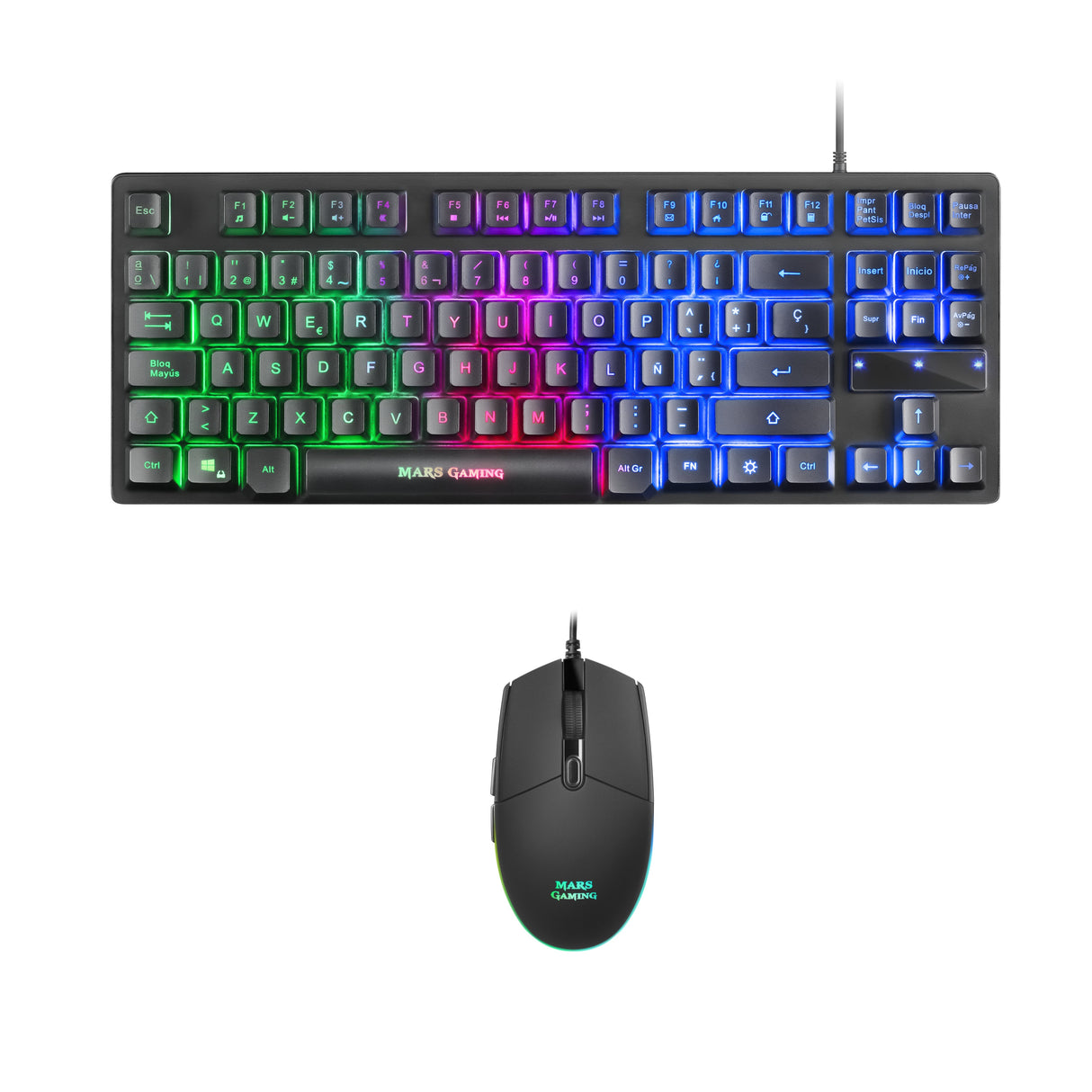 Pack Gaming Mars Gaming Mcptkles Teclado + Ratón Óptico