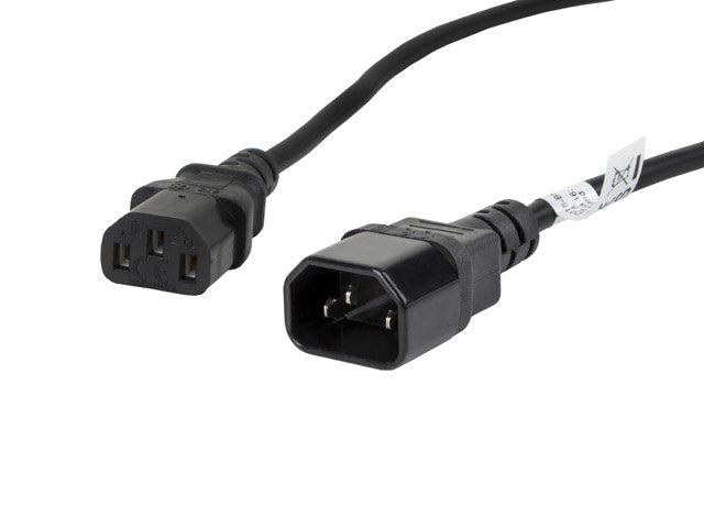 Lanberg Cable Alargador De Alimentacion 1.8 Metros  Ca-C13e-11cc-0018-Bk Conectores Iec320 C13 / Iec320 C14