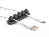 Delock 18444 Portacables Con 5 Pasacables Autoadhesivos Negro Juego 2 Piezas