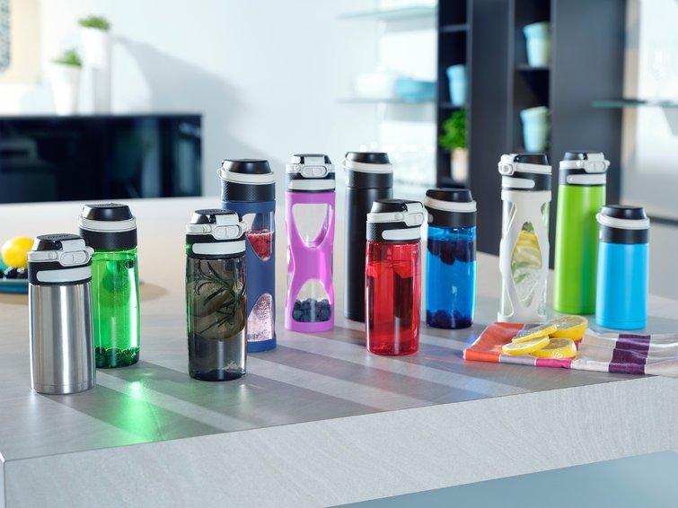 Leifheit 03271 Taza De Viaje 600 Ml Negro Acero Inoxidable