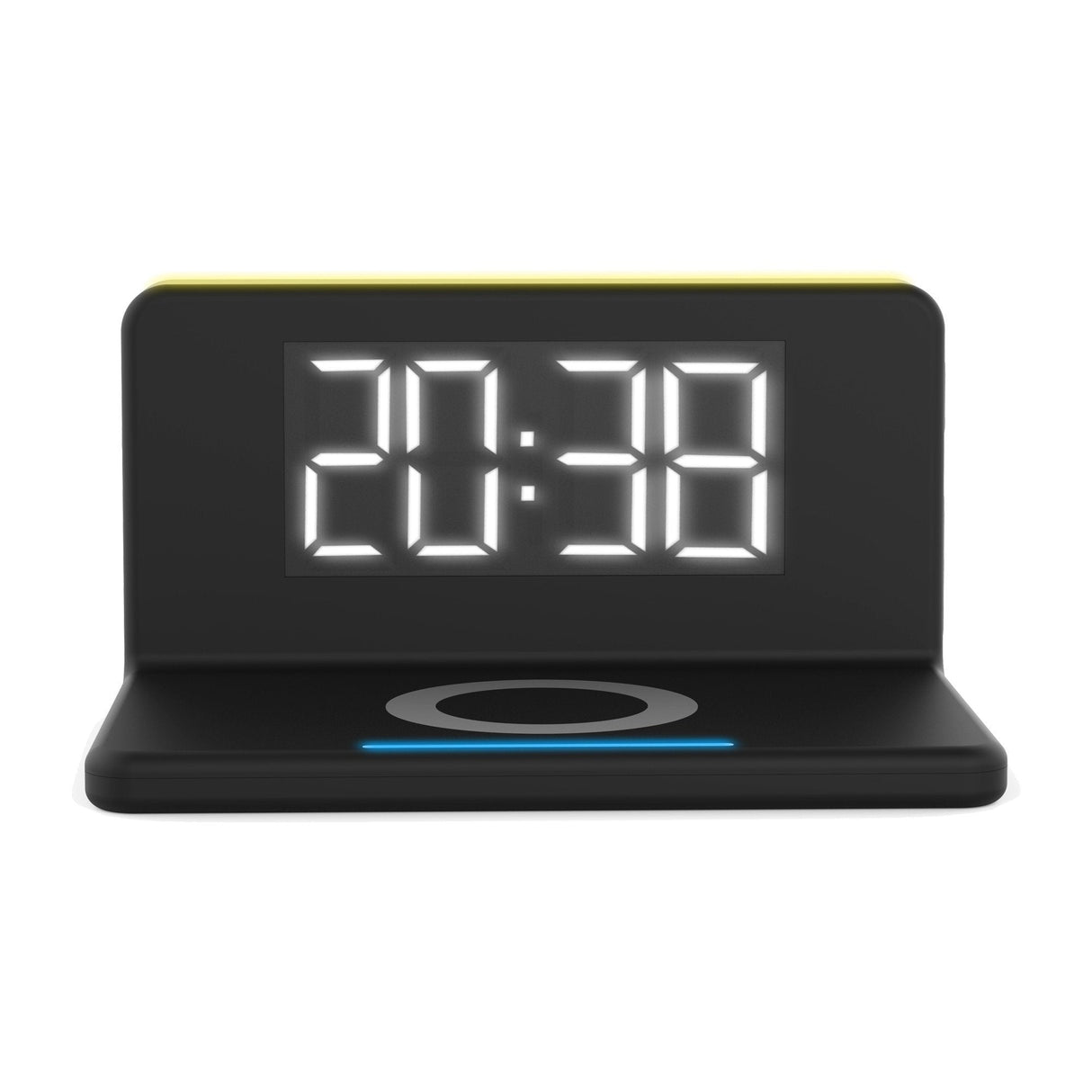 Terratec Chargeair Reloj Despertador Digital Negro, Amarillo