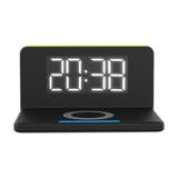 Terratec Chargeair Reloj Despertador Digital Negro, Amarillo