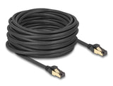 Delock 80253 Cable De Red Rj45 Cat.6a Macho A Macho S/Ftp Negro, 15 M, Con Cable Cat.7 Bruto Apto Para Uso Industrial Y En Exteriores