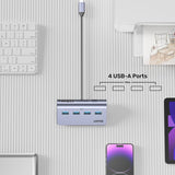 Unitek H1337bgy01 Hub 4in1 Usb-C With 4x Usb-A