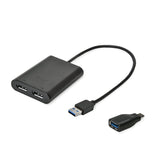 I-Tec Usb 3.0 Display Port 2x Dp 4k Ultra Hd 4096x2160 60hz Display Adapter With  Displaylink Chip 6950 For Macos Windows Android