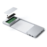 Satechi Slim Dock Do Imac 24" Usb-C (Usb-C 10gb, Usba-A 10gb, 2x Usb-A, Czytnik Kart Micro/Sd, Kieszen Na Nvme Sata) (Srebrny)