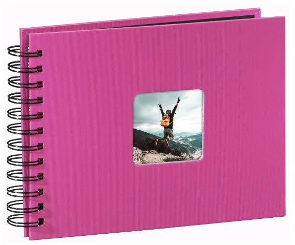 Hama  Fine Art  Spiral Pink 24x17 50 Black Pages 113674
