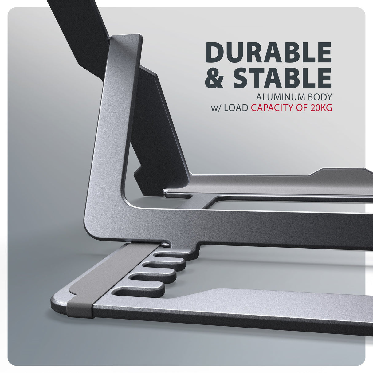EAN 8595247909244 - Axagon STND-LAG Laptop-Ständer, höhenverstellbar, faltbar, Aluminium Soporte para ordenador portátil y ta imagen 8