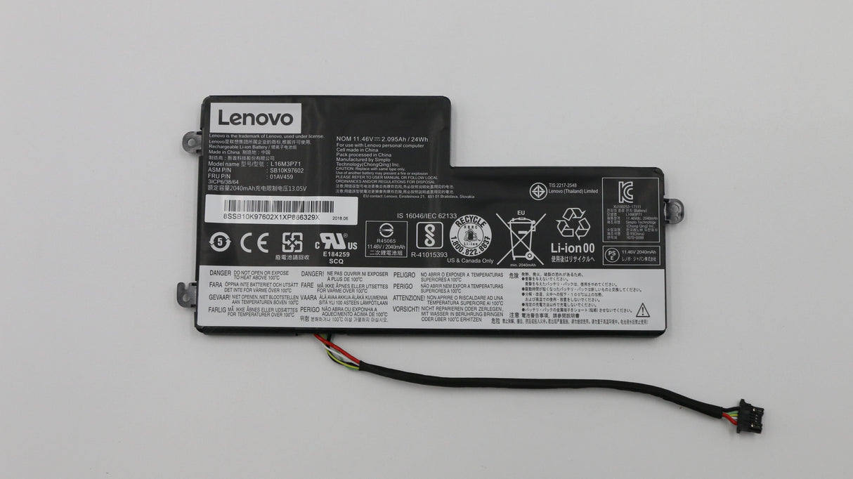 EAN 5706998661982 - Lenovo 01AV459 refacción para laptop Batería imagen 1