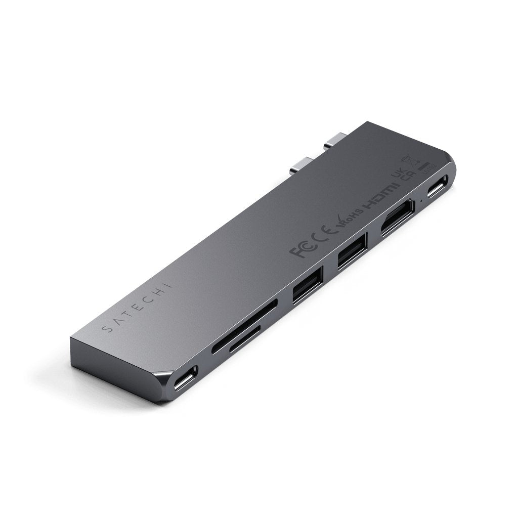 Satechi St-Hucphsm Base Para Portátil Y Replicador De Puertos Acoplamiento Usb 3.2 Gen 2 (3.1 Gen 2) Type-C Gris
