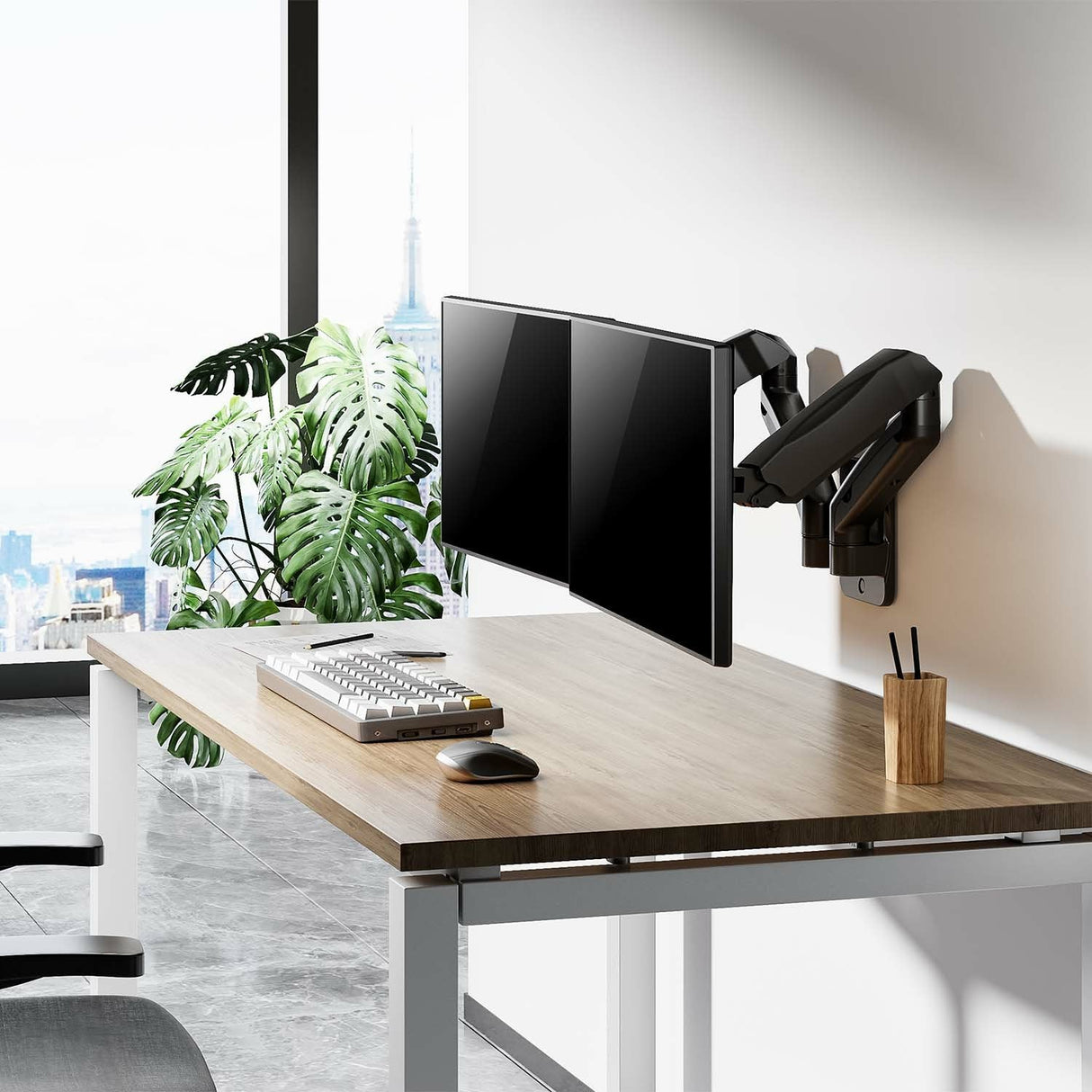 Aisens Soporte De Pared Pro Contrapeso Giratorio E Inclinable Para Monitor/Tv 9kg (3 Pivotes - 2 Brazos) De 17-32 -