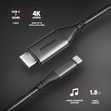 EAN 8595247907158 - Axagon RVC-HI2MC adaptador de cable de vídeo 1,8 m USB Tipo C HDMI Negro imagen 3