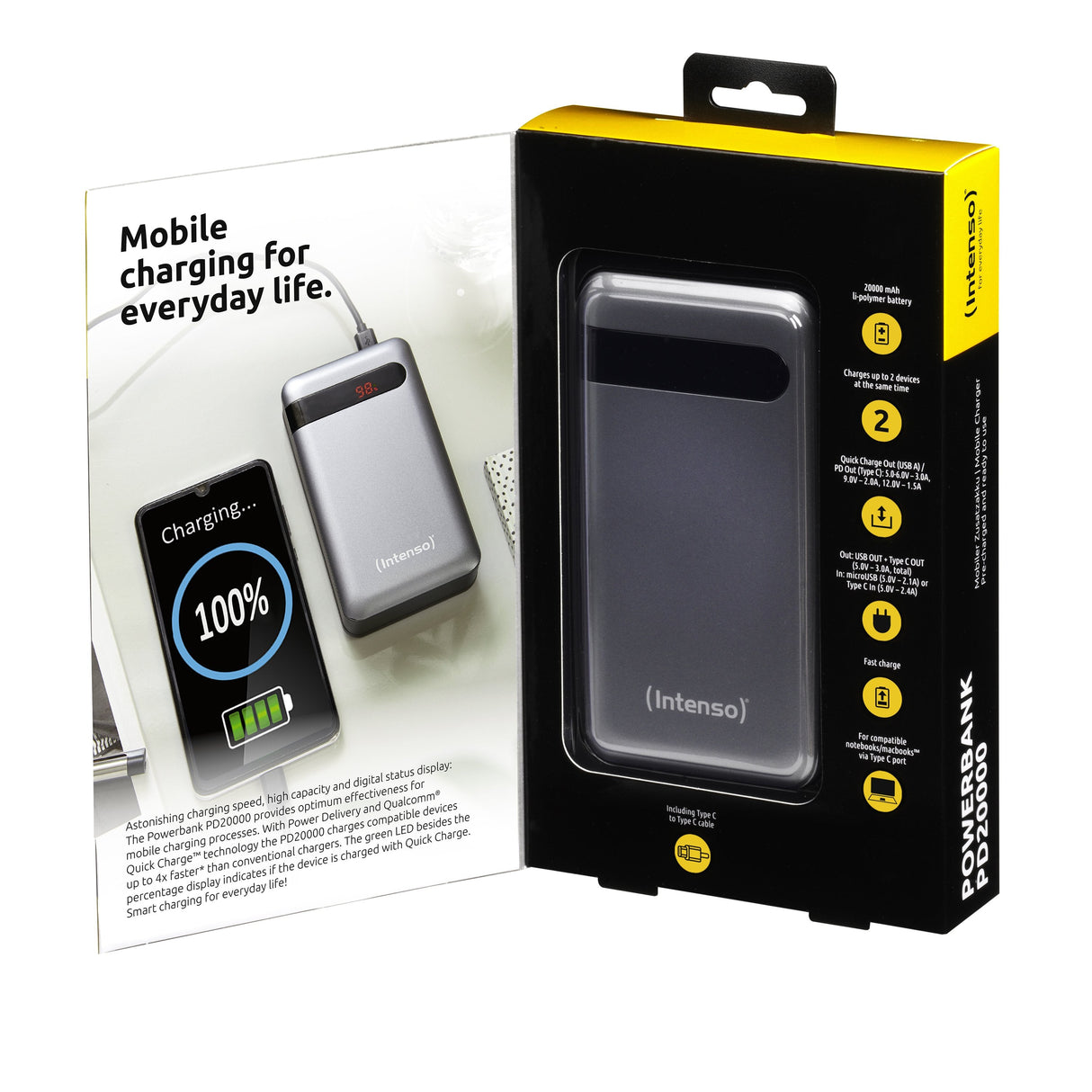 Intenso Powerbank Pd20000 Power Delivery 20000 Mah Antharzit