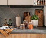 Bote Cocina Vidrio Bambú 1000ml Ms72137 Andrea House