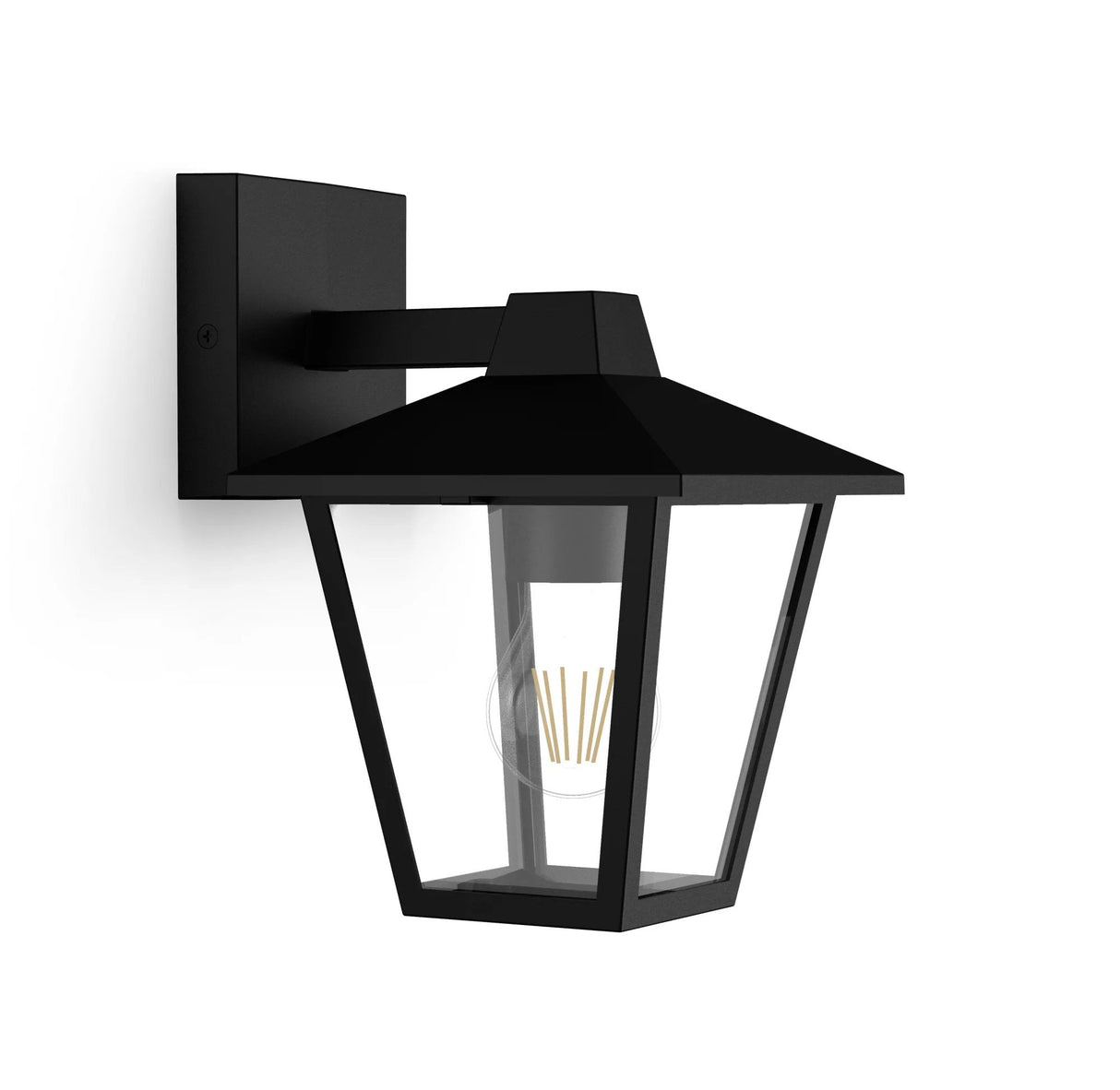 Aplique Exterior Kinno, Negro, Tipo Farola, E27, 25 W, Sin Bombilla, Luz Hacia Abajo