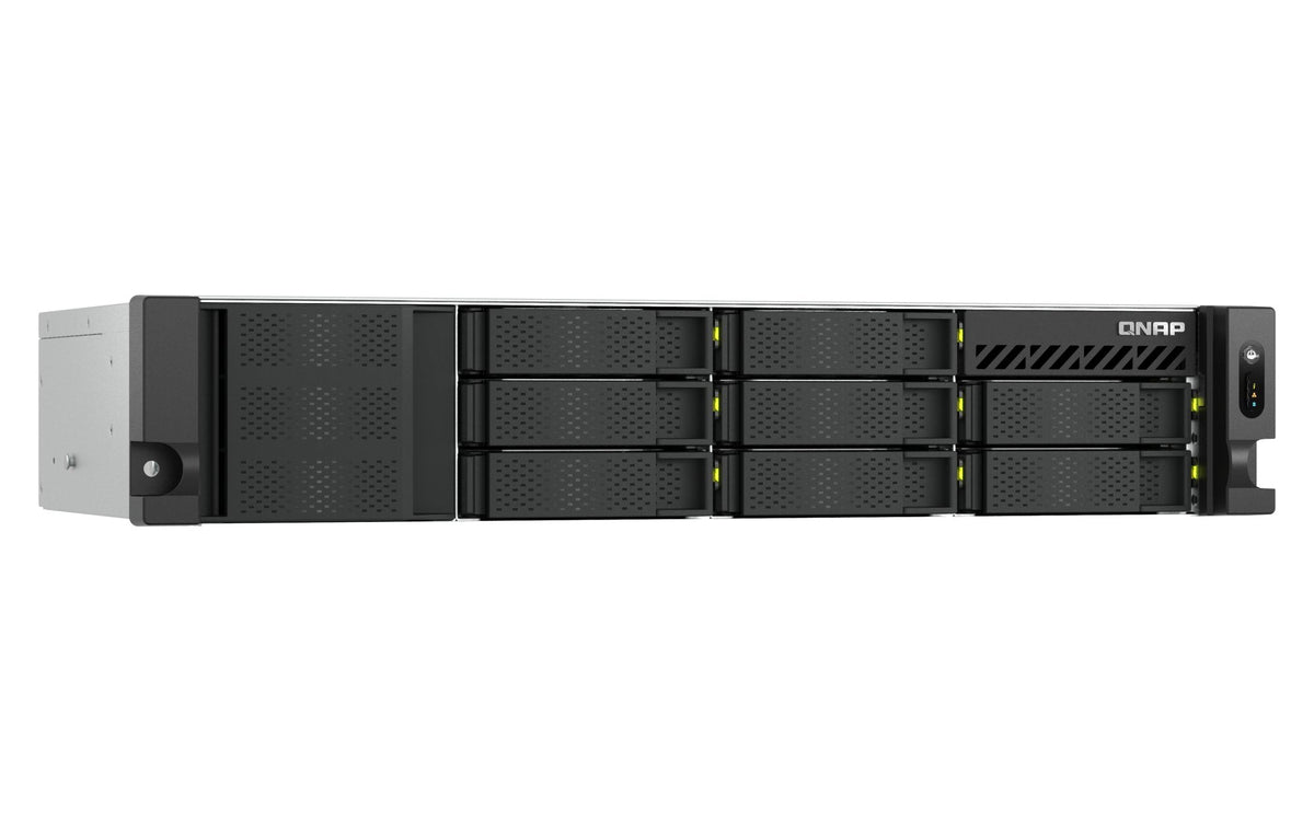 Qnap Ts-H1073bxeu-Rp-8g Nas System 8+2-Bay Nvme Ssd Sata Nas Redundante Fuente De Alimentación