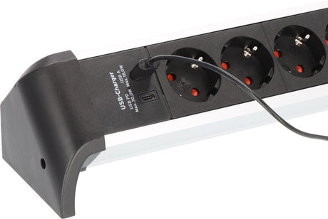 EAN 4007123677566 - Brennenstuhl 1391040420 base múltiple 1,8 m 4 salidas AC Interior Negro, Plata imagen 3