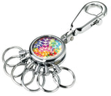 Llavero Troika Colourful Leaves De Anilla Multicolor, Plata