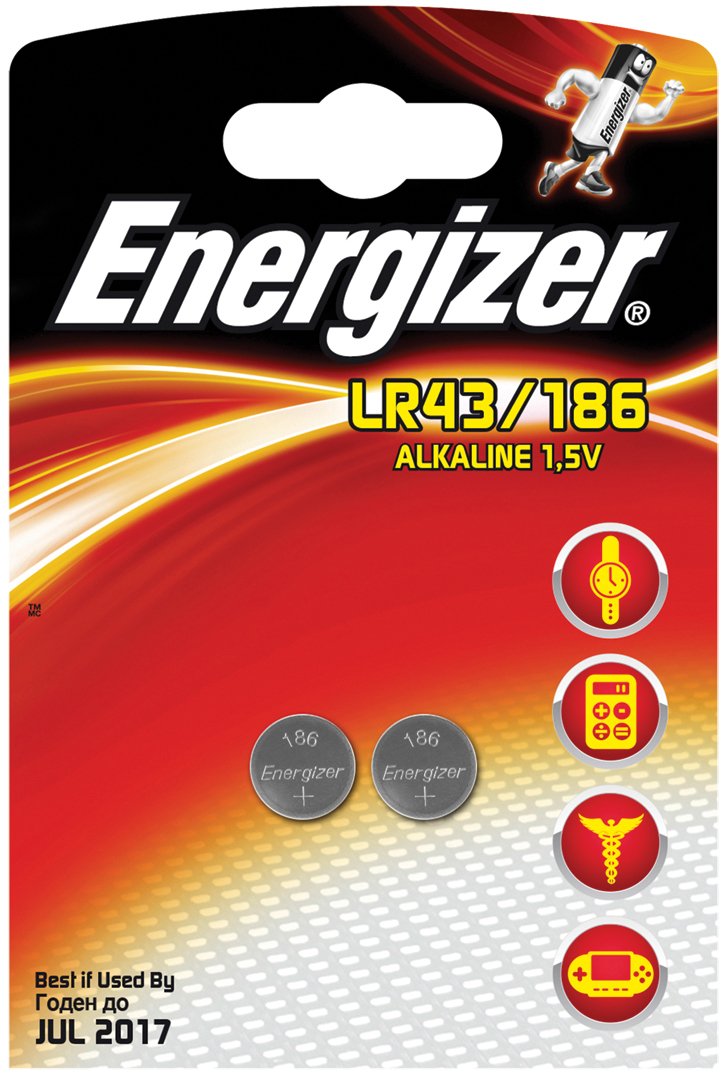 Energizer Pila Boton Alcalina Lr43 1,5v Blister*2