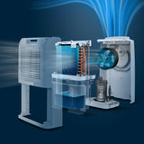 EAN 8720389057618 - Philips 3000 series DE3306/11 deshumidificador 4 L 51 dB Blanco, Gris claro imagen 3