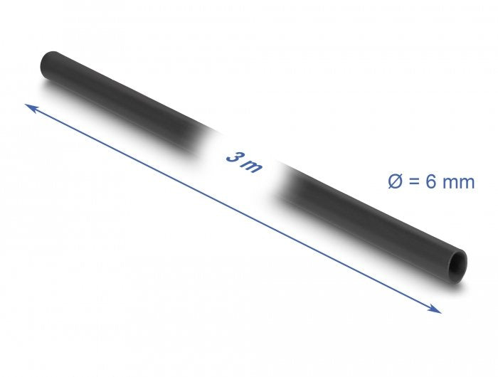 Pvc Isolierschlauch 3 M X 6 Mm Schwarz