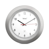 Mebus 19448 Reloj De Pared Reloj De Pared Digital Alrededor Plata, Blanco