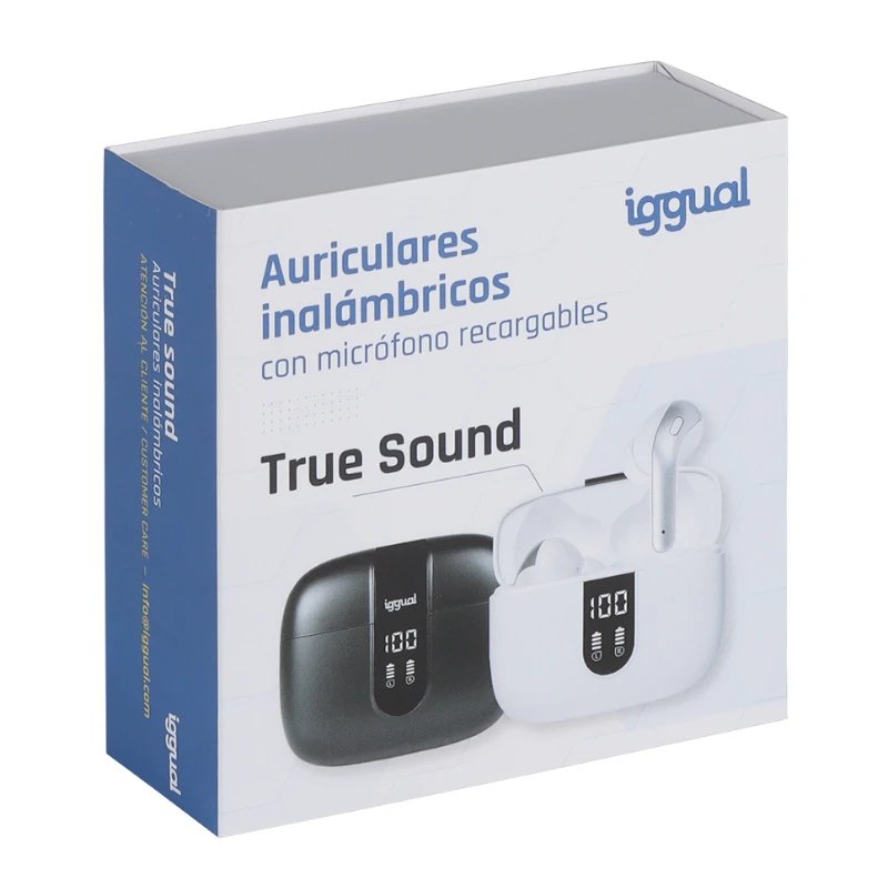 Auriculares Iggual  Inalámbricos Tws Bluetooth Negr