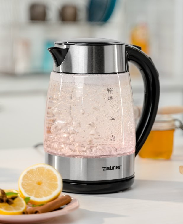Tetera  Zelmer Zck8026 Eléctrica 1,7 L 2200 W Negro, Transparente
