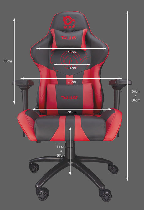 EAN 8436550235357 - TALIUS Viper Silla para videojuegos universal Asiento acolchado Negro, Rojo imagen 22