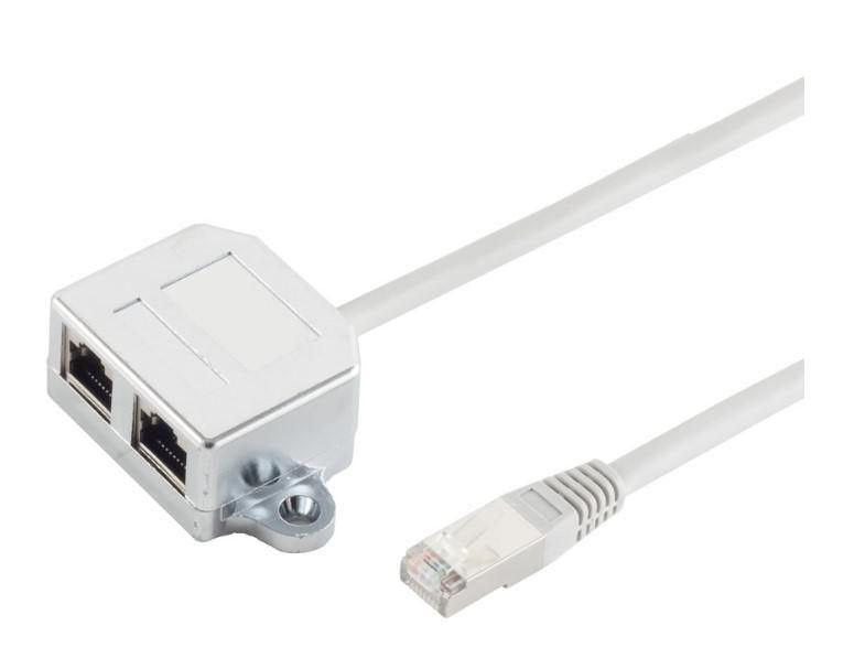 Cable Splitter (Y-Adapter) Rj45-2xrj45 M/F 8p