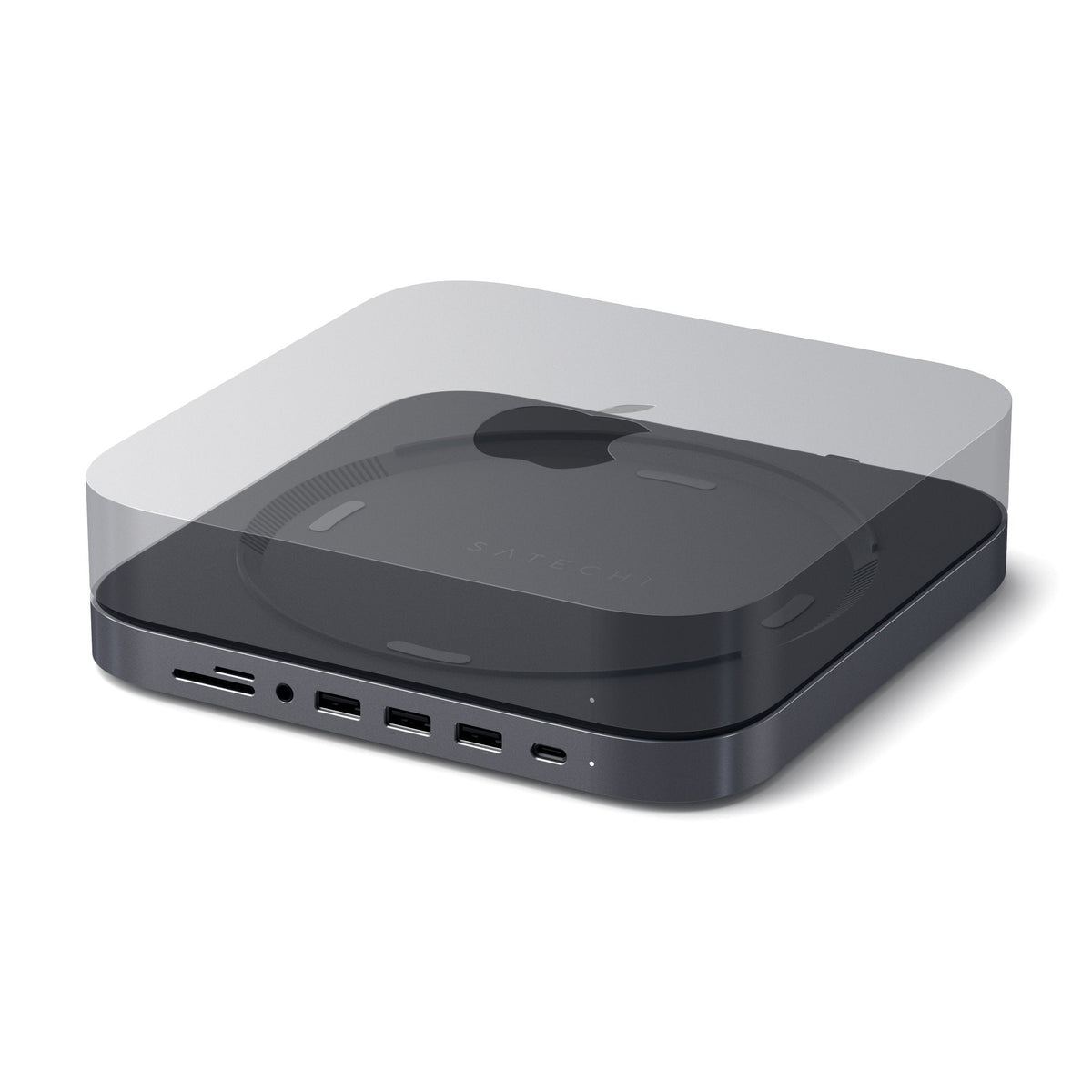 Satechi Aluminum Do Mac Mini Usb-C (Usb-C, 3x Usb-A, Czytnik Kart Micro/Sd, Jack Port) (Gwiezdna Szarosc)