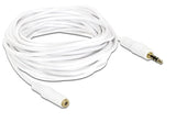 Delock Klinkenverlängerungscable 3,5 Mm 3 Pin Stecker > Buchse 5 M Weiss