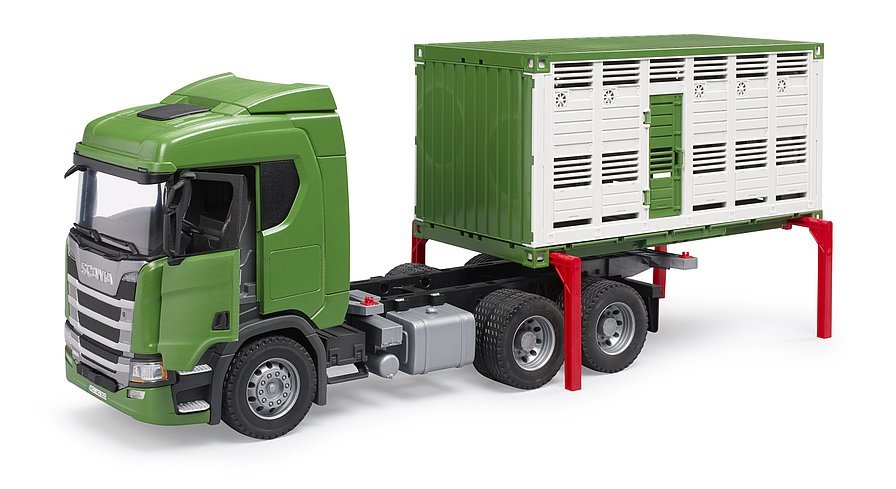 Bruder Scania Super 560r Camión De Transporte De Animales, Modelo De Vehículo Con 1 Ganado 3548