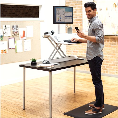 Fellowes Alfombra Antifatiga - Bordes Biselados - Diseño Ergonomico - Color Negro