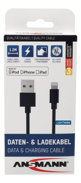 Ansmann Cable Lightning -> Usb Macho A Macho 1.2m Mfi Apple Lightning